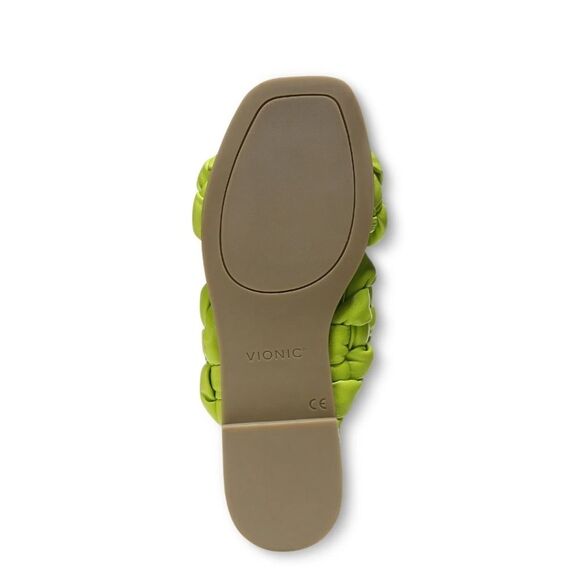 Vionic Sandals Women's 7.5 Green Braided Faux Leather Kalina Vibrant Summer - Picture 3 of 15